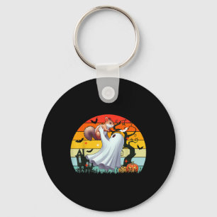 Vintage Retro Boo Geist Hängendes Eichhörnchen Hal Schlüsselanhänger