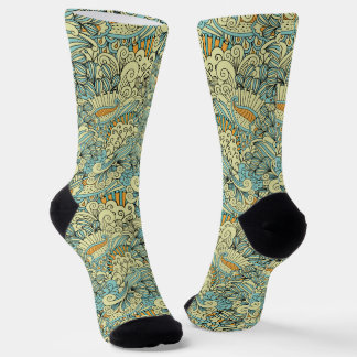 Vintage Retro Botanisches Blumenmuster Socken