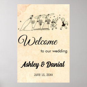 Vintage Retro Bridesmaier 50er Alte Rustikale Hoch Poster