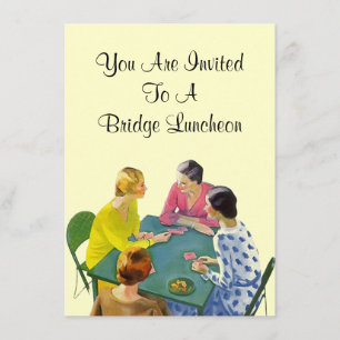 Vintage Retro Brücken-Mittagessen-Party Einladung