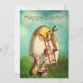 Vintage Retro Bunny Easter Feiertagskarte