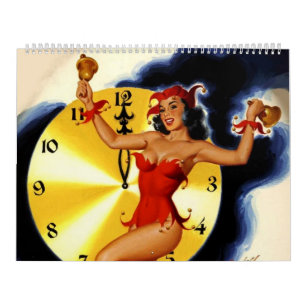 Vintage Retro-Button-up Girls 2014 Kalender