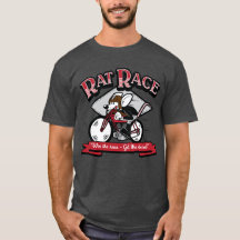 Vintage Retro-Cartoon-Motorrad "Rattenrennen"
