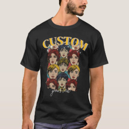 Vintage Retro Charakter Collage Benutzerdefinierte T-Shirt