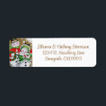 Vintage Retro Christmas Snowman Holiday<br><div class="desc">Vintage Retro Christmas Snowman Holiday address labels. Use these cute labels for dressing up your holiday card envelopes and sending out to family and friends for the holidays.</div>