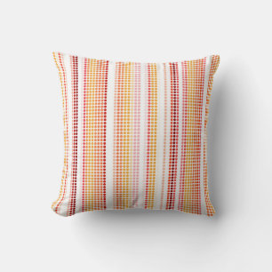 Vintage Retro Coloré Points Rayures Motif Coussin