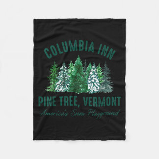 Vintage Retro Columbia Inn Ne Tree Vermont Merry C Fleecedecke