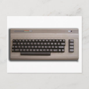 Vintage Retro Computer-Tastatur ? Postkarte