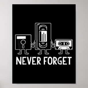Vintage Retro-Diskette, VHS-Band, Cette - Nie Poster