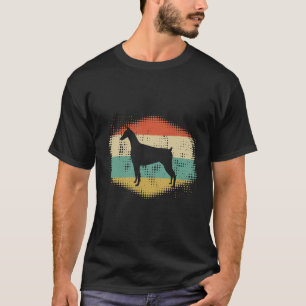Vintage Retro Dobermann-Silhouette Hundebesitzer T-Shirt