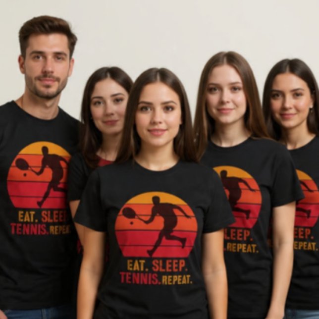 Vintage Retro Eat Sleep Tennis Repeat Sweatshirt (Von Creator hochgeladen)