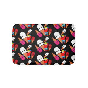 Vintage Retro Eiscreme-Kunst Badematte