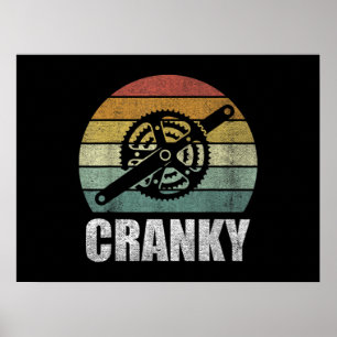 Vintage Retro Fahrrad mürrische Geschenke für Radf Poster