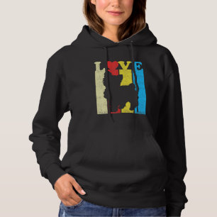 Vintage Retro-Farben I Liebe My Yorkie Dog 1 Hoodie
