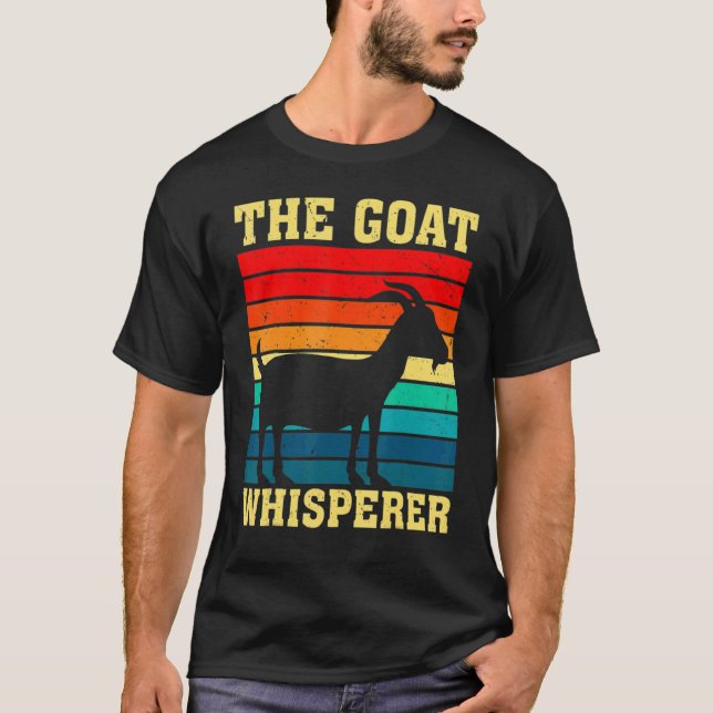 Vintage Retro Farmer The Goat Whisperer T-Shirt (Vorderseite)