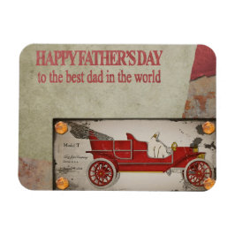 Vintage Retro Fathers Day   Magnet