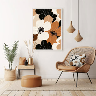 Vintage Retro Floral Poster