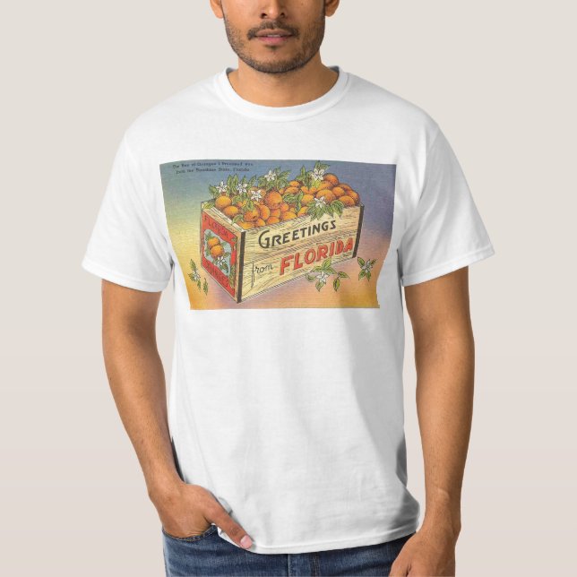 Vintage Retro Florida-Orangen T-Shirt (Vorderseite)