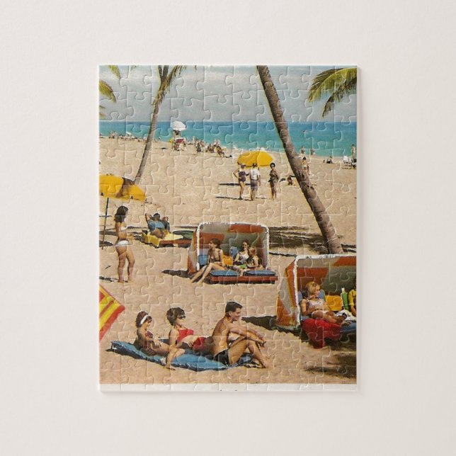 Vintage Retro Florida-Strand-Reise (Vertikal)