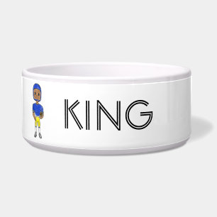vintage Retro Football Player Blue Yellow Napf