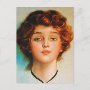 Vintage Retro Frauen Dreißiger Jahre Schönheitspor Postkarte