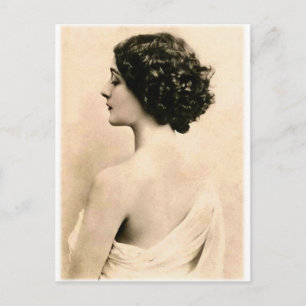 Vintage Retro Frauen Kunstfotografie junge Frau Postkarte