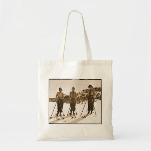 Vintage Retro Frauen Skifahren 'Ski Bums 1942' Tragetasche