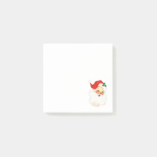 Vintage Retro fröhlicher alter Weihnachtsmann Weih Post-it Klebezettel