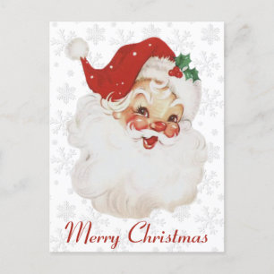 Vintage Retro Fröhlicher Weihnachtsmann Individuel Feiertagspostkarte