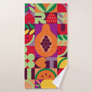 Vintage retro fruit vintage seamless pattern. Abst