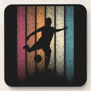 Vintage Retro Fußball Getränkeuntersetzer