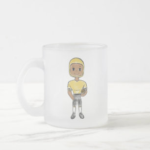 vintage retro Fußballspieler schwarz gelb einfach Mattglastasse
