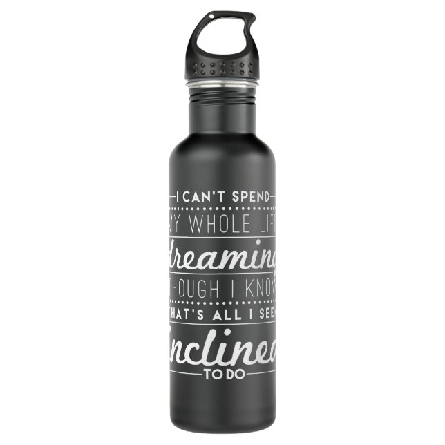 Vintage Retro-Ganzlebensträume Edelstahlflasche (Vorderseite)