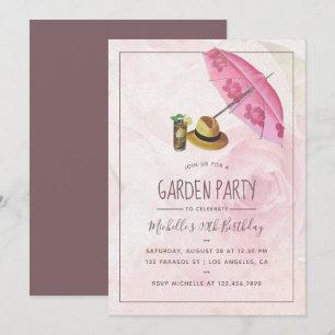 Vintage Retro-Gartenparty-Einladung Einladung