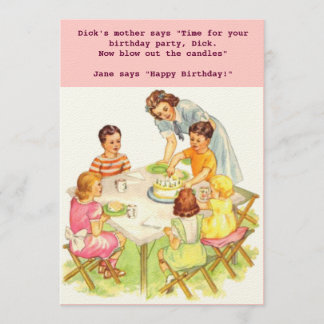 Vintage Retro Geburtstags-Party Einladung