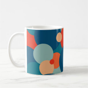 Vintage Retro Geometrischer Hippie Boho Funky Farb Kaffeetasse