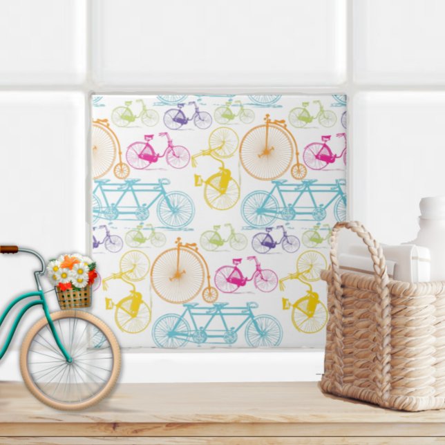 Vintage Retro Girly Bicycle Muster Kinderzimmer De Fliese (Von Creator hochgeladen)