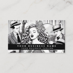 Vintage Retro Glamour Mädchen Visitenkarten Visitenkarte