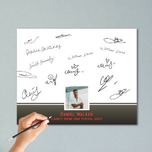 Vintage Retro Graduation Party Signer une photo d'
