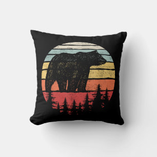 Vintage Retro Grizzlybär Kissen