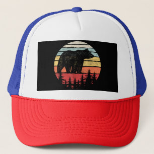 Vintage Retro Grizzlybär Truckerkappe