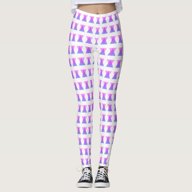 VINTAGE RETRO GROOVY LILA LEGGINGS (Vorderseite)
