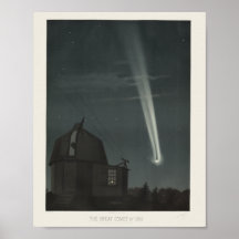 Vintage Retro Großer Komet Astronomie