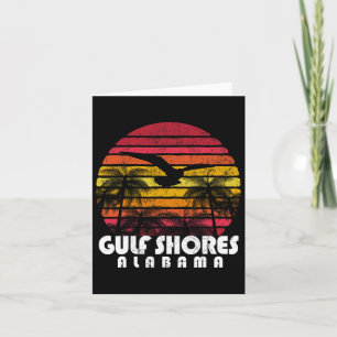 Vintage Retro Gulf Shores Al Alabama Sonnenunterga Karte