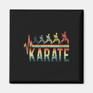 Vintage Retro Herzschlag Wort Karate Kickboxen Sch Magnet