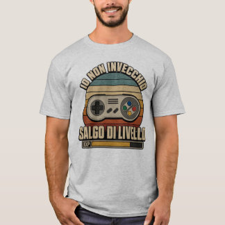 Vintage Retro Italienischer Gamer Level Up T-Shirt