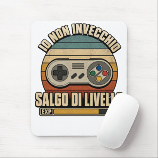 Vintage Retro Italienischer Gamer Levelt Auf Mousepad