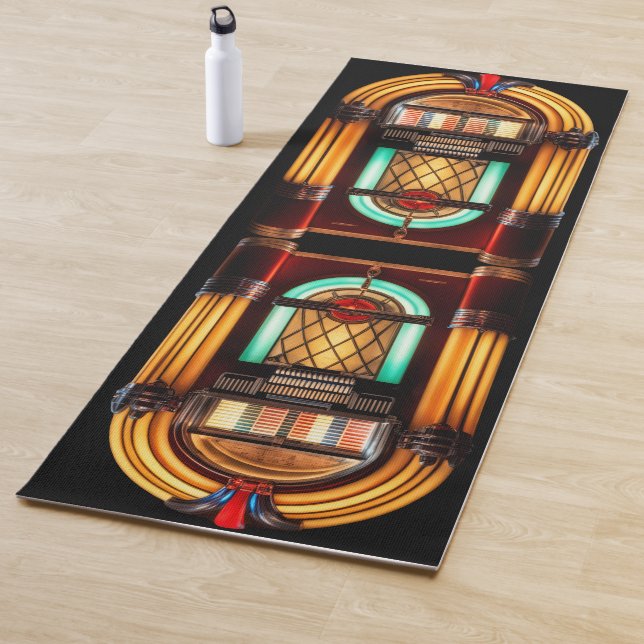 Vintage Retro Jukebox Yogamatte (Beispiel)