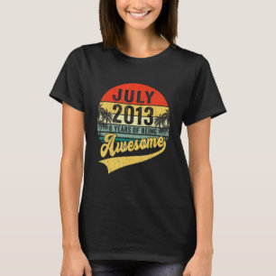Vintage Retro Juli 2013 8. Geburtstag 8 Jahre alt T-Shirt