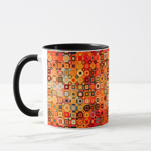 Vintage Retro-Kaffee-Tasse in Orange Tasse (Links)